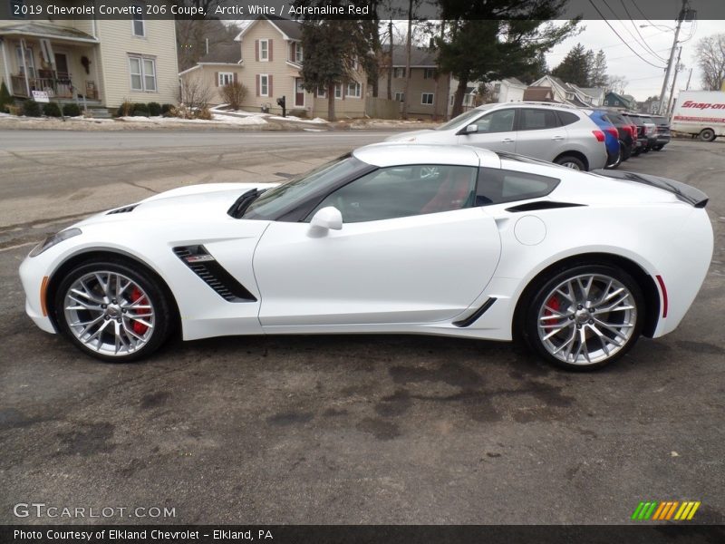 Arctic White / Adrenaline Red 2019 Chevrolet Corvette Z06 Coupe