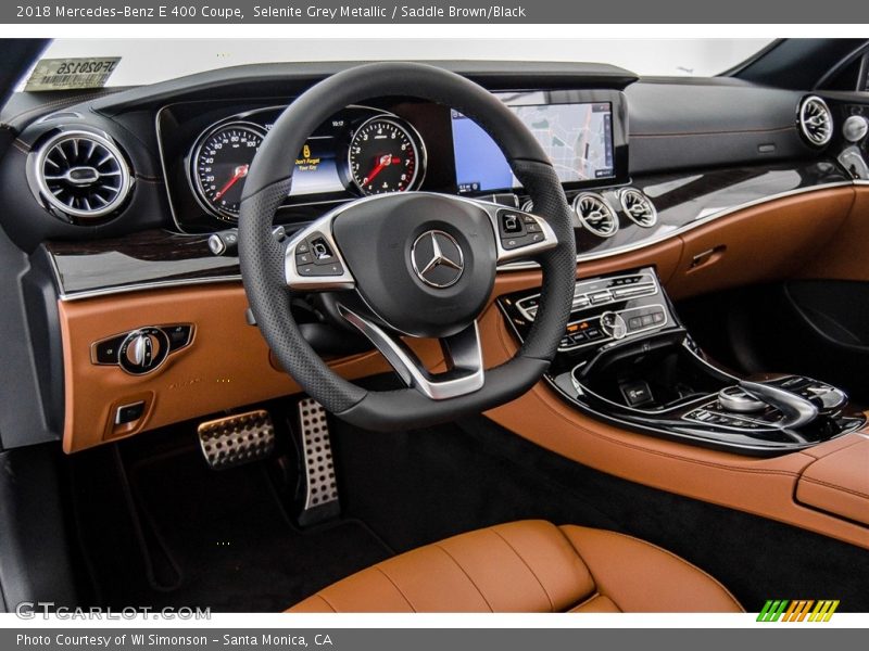 Selenite Grey Metallic / Saddle Brown/Black 2018 Mercedes-Benz E 400 Coupe