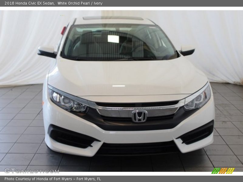 White Orchid Pearl / Ivory 2018 Honda Civic EX Sedan