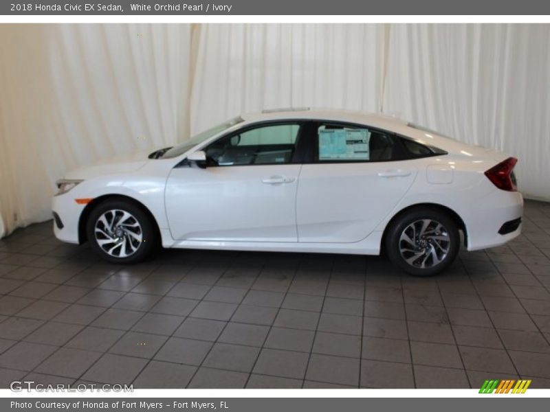 White Orchid Pearl / Ivory 2018 Honda Civic EX Sedan