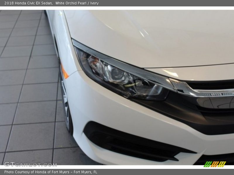 White Orchid Pearl / Ivory 2018 Honda Civic EX Sedan