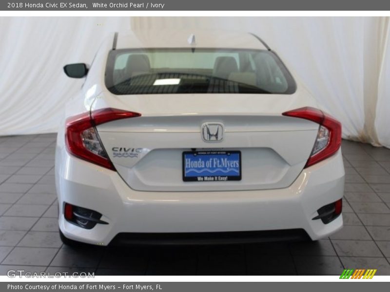 White Orchid Pearl / Ivory 2018 Honda Civic EX Sedan