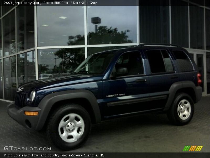 Patriot Blue Pearl / Dark Slate Gray 2003 Jeep Liberty Sport