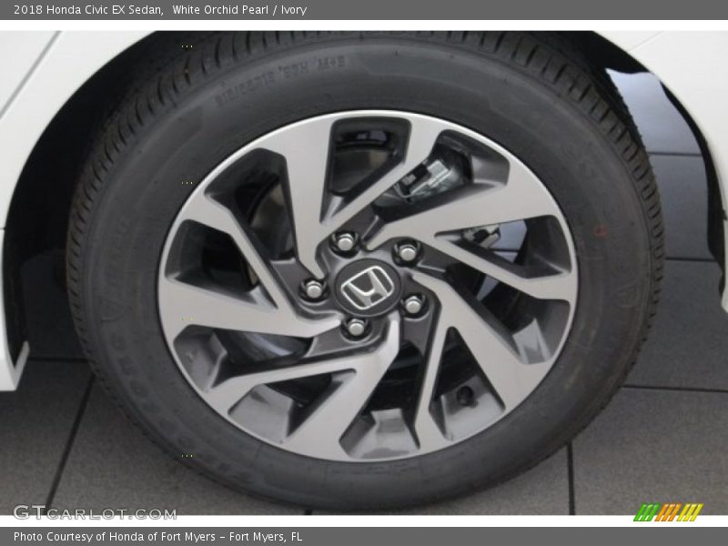 White Orchid Pearl / Ivory 2018 Honda Civic EX Sedan
