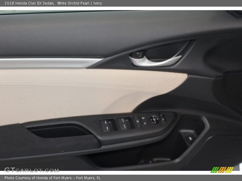 White Orchid Pearl / Ivory 2018 Honda Civic EX Sedan