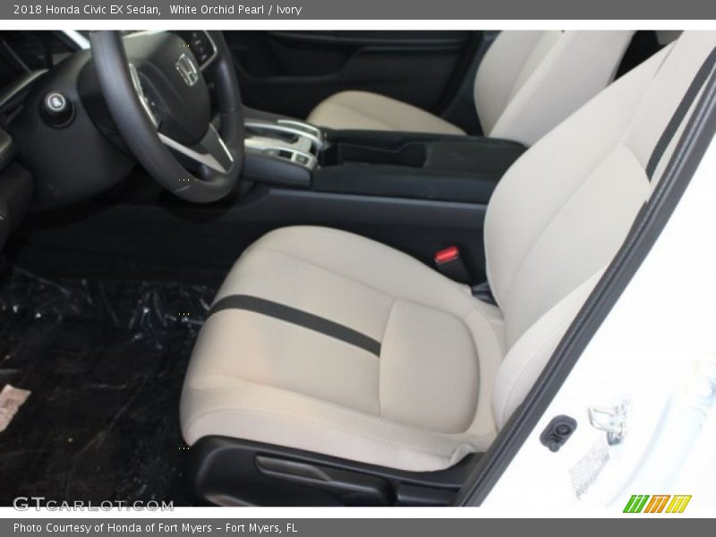 White Orchid Pearl / Ivory 2018 Honda Civic EX Sedan