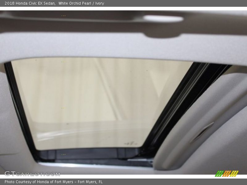 White Orchid Pearl / Ivory 2018 Honda Civic EX Sedan