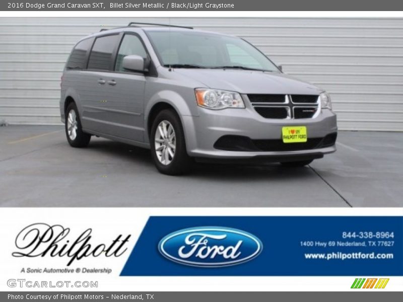 Billet Silver Metallic / Black/Light Graystone 2016 Dodge Grand Caravan SXT