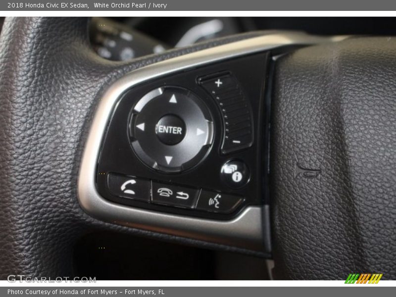 White Orchid Pearl / Ivory 2018 Honda Civic EX Sedan
