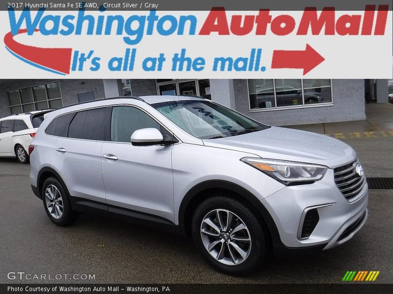 Circuit Silver / Gray 2017 Hyundai Santa Fe SE AWD