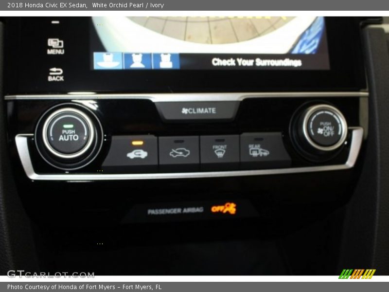 White Orchid Pearl / Ivory 2018 Honda Civic EX Sedan