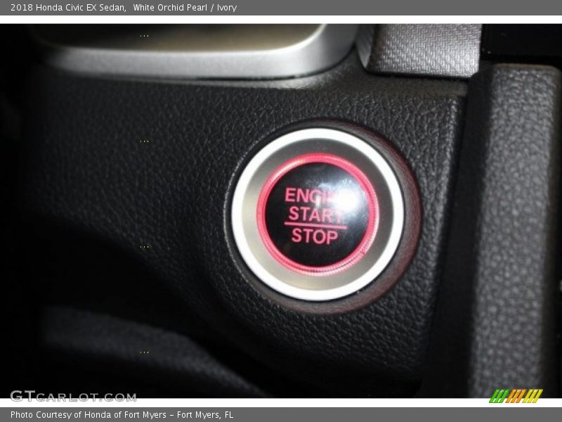 White Orchid Pearl / Ivory 2018 Honda Civic EX Sedan