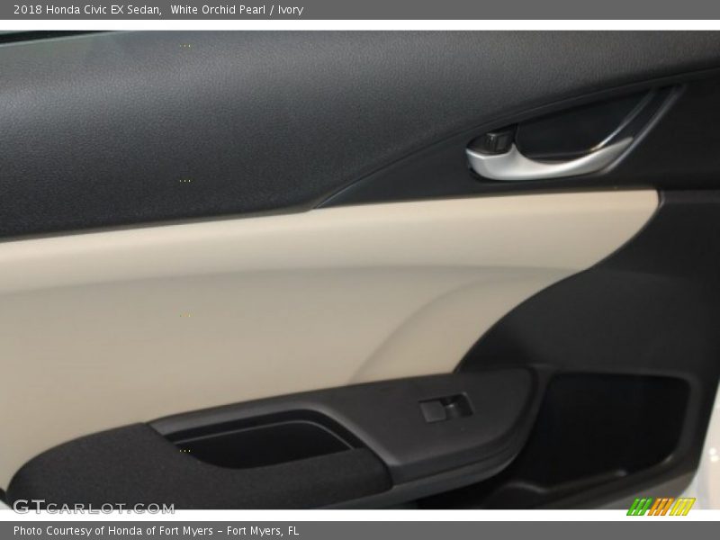 White Orchid Pearl / Ivory 2018 Honda Civic EX Sedan