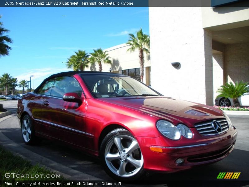 Firemist Red Metallic / Stone 2005 Mercedes-Benz CLK 320 Cabriolet