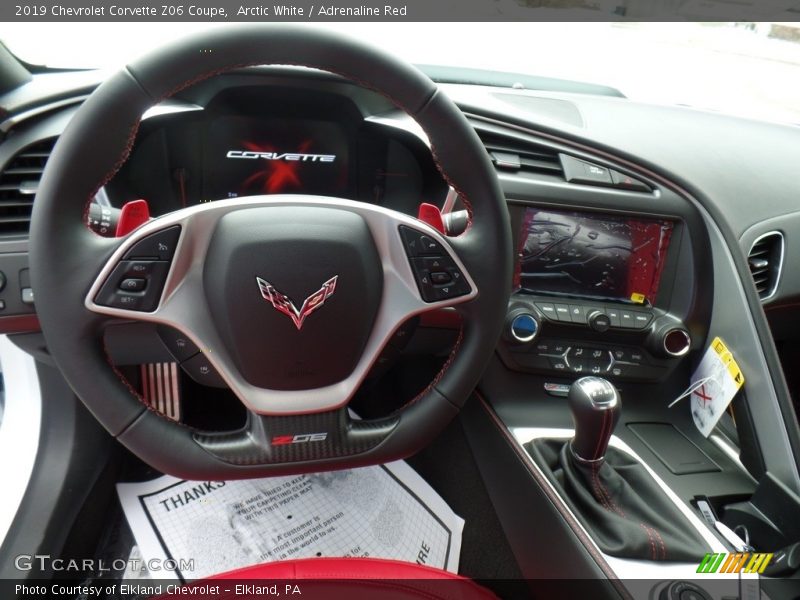 Arctic White / Adrenaline Red 2019 Chevrolet Corvette Z06 Coupe