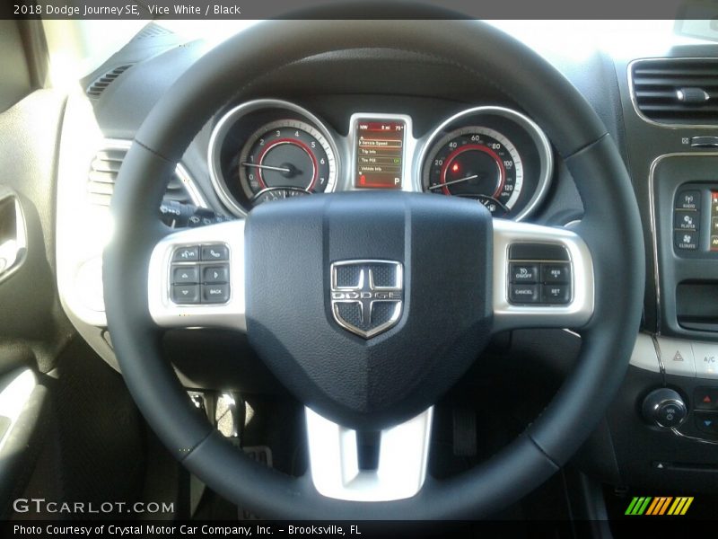 Vice White / Black 2018 Dodge Journey SE