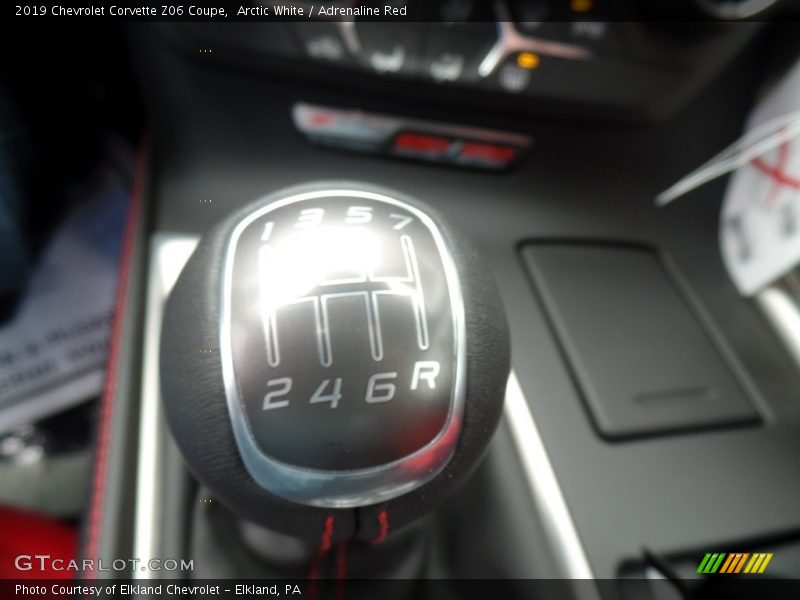 Arctic White / Adrenaline Red 2019 Chevrolet Corvette Z06 Coupe