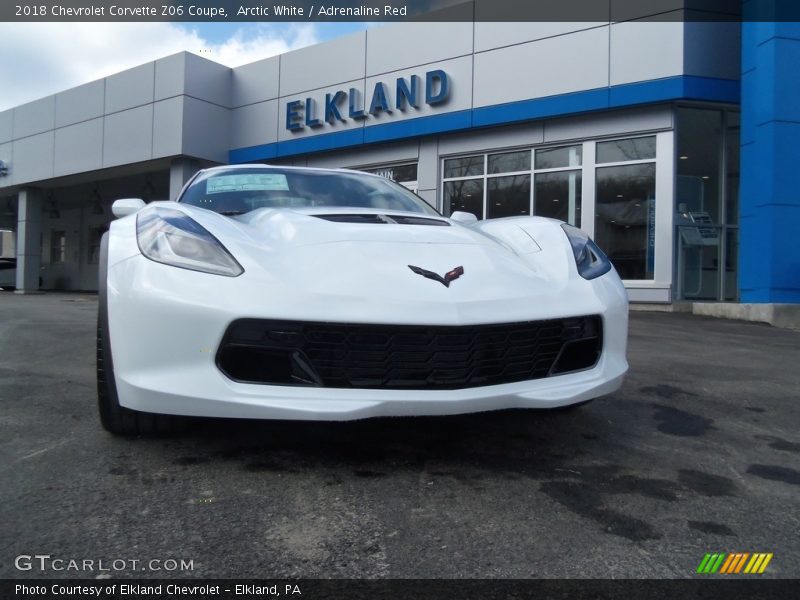 Arctic White / Adrenaline Red 2018 Chevrolet Corvette Z06 Coupe