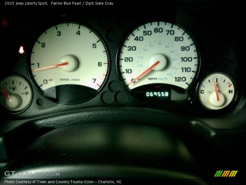 Patriot Blue Pearl / Dark Slate Gray 2003 Jeep Liberty Sport
