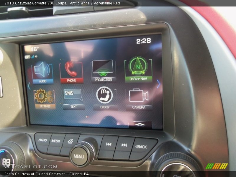 Arctic White / Adrenaline Red 2018 Chevrolet Corvette Z06 Coupe