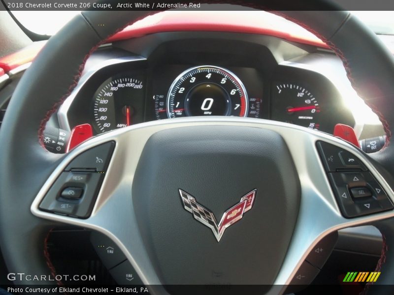 Arctic White / Adrenaline Red 2018 Chevrolet Corvette Z06 Coupe