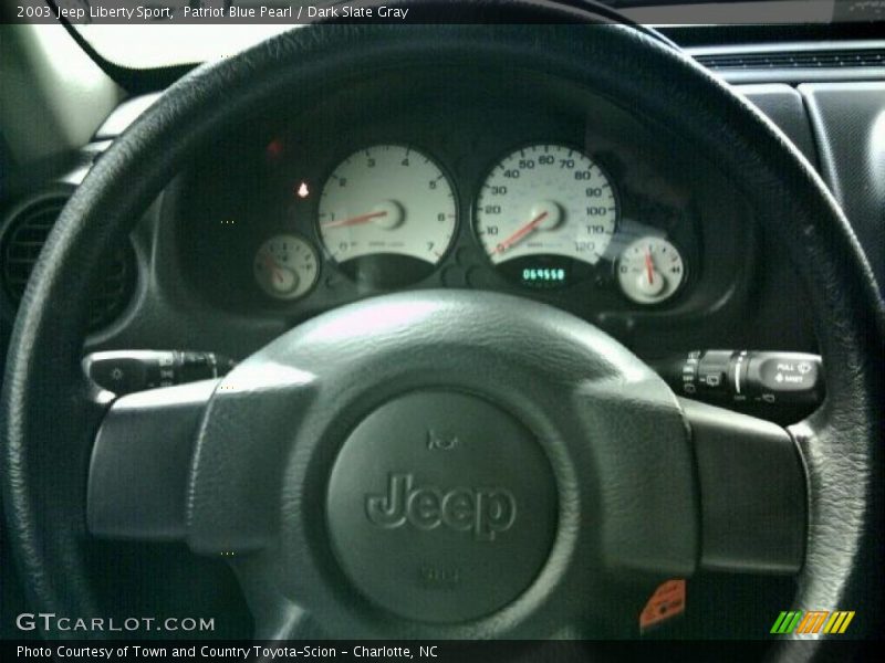 Patriot Blue Pearl / Dark Slate Gray 2003 Jeep Liberty Sport