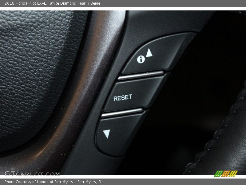 White Diamond Pearl / Beige 2018 Honda Pilot EX-L