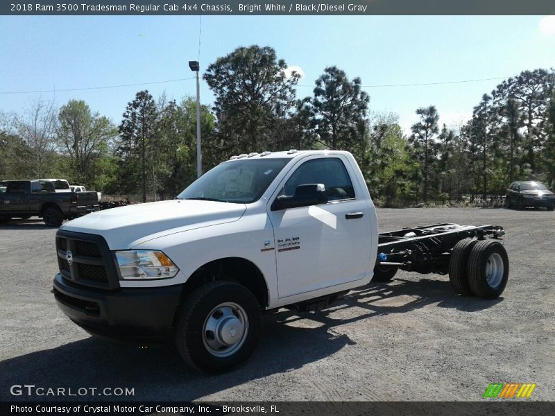 Bright White / Black/Diesel Gray 2018 Ram 3500 Tradesman Regular Cab 4x4 Chassis