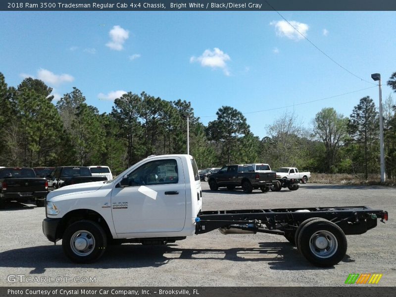 Bright White / Black/Diesel Gray 2018 Ram 3500 Tradesman Regular Cab 4x4 Chassis