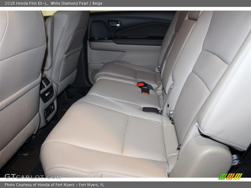 White Diamond Pearl / Beige 2018 Honda Pilot EX-L