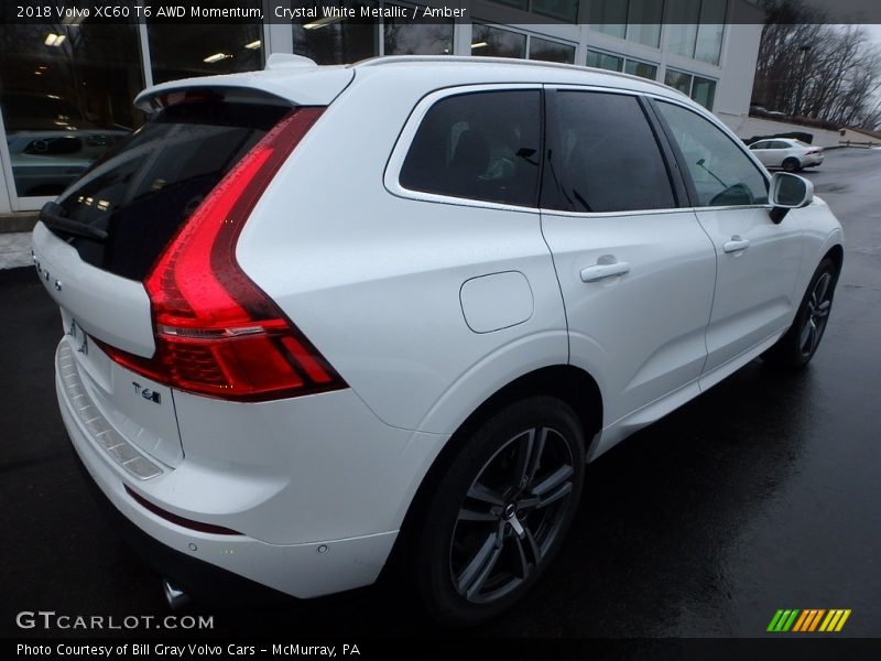 Crystal White Metallic / Amber 2018 Volvo XC60 T6 AWD Momentum