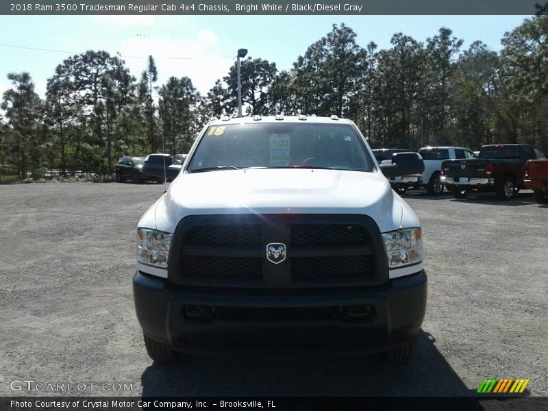 Bright White / Black/Diesel Gray 2018 Ram 3500 Tradesman Regular Cab 4x4 Chassis