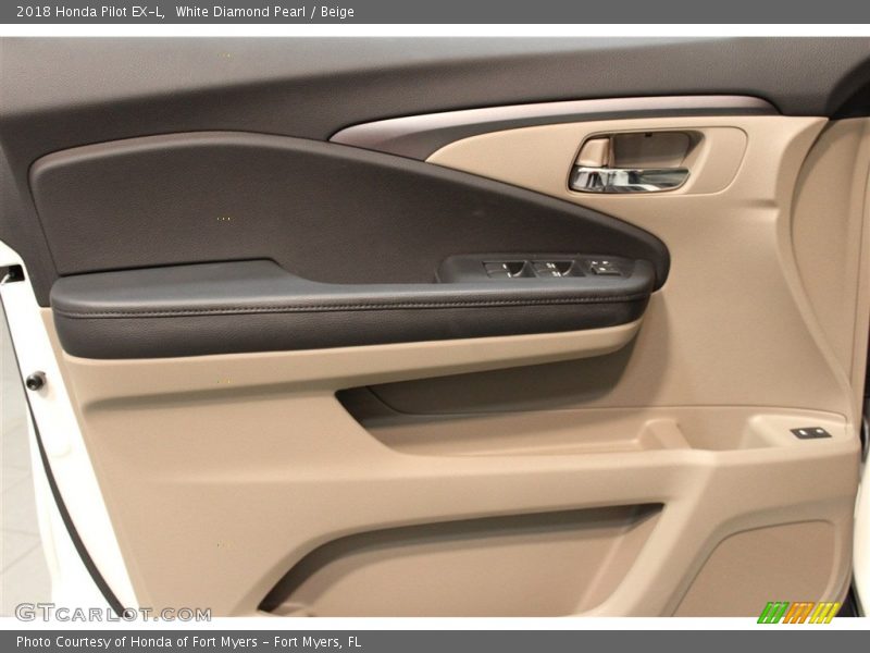 White Diamond Pearl / Beige 2018 Honda Pilot EX-L