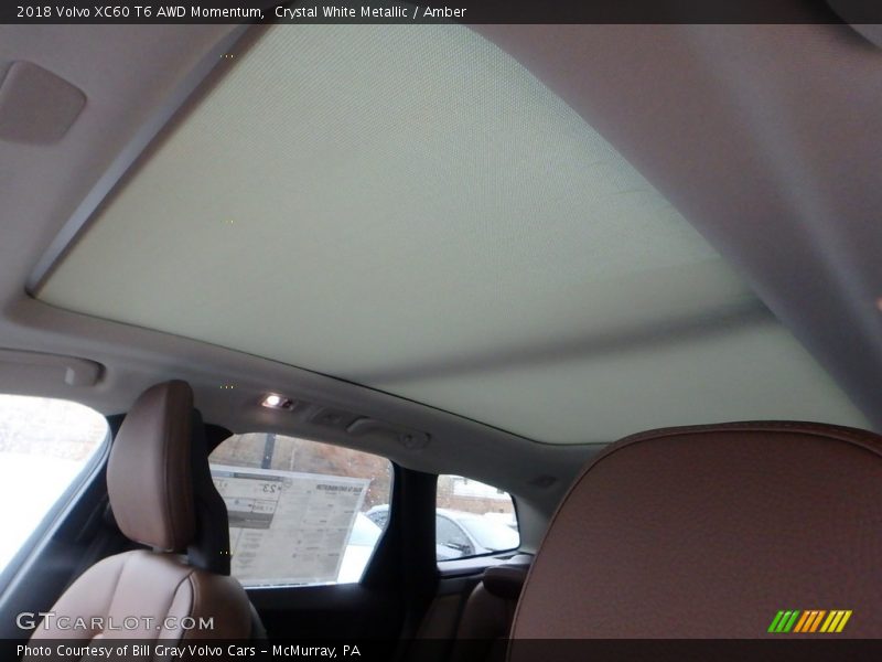 Crystal White Metallic / Amber 2018 Volvo XC60 T6 AWD Momentum