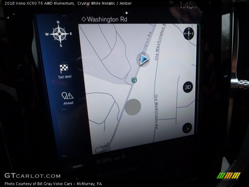Crystal White Metallic / Amber 2018 Volvo XC60 T6 AWD Momentum