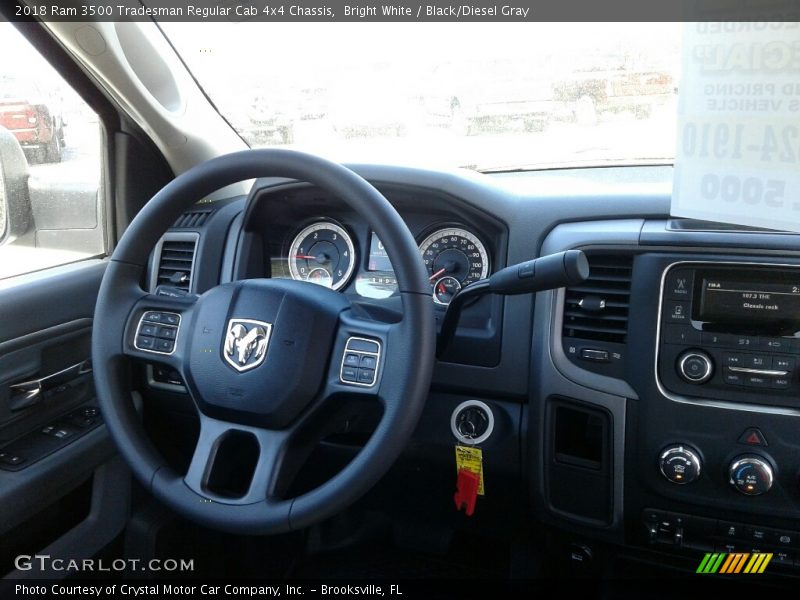 Bright White / Black/Diesel Gray 2018 Ram 3500 Tradesman Regular Cab 4x4 Chassis