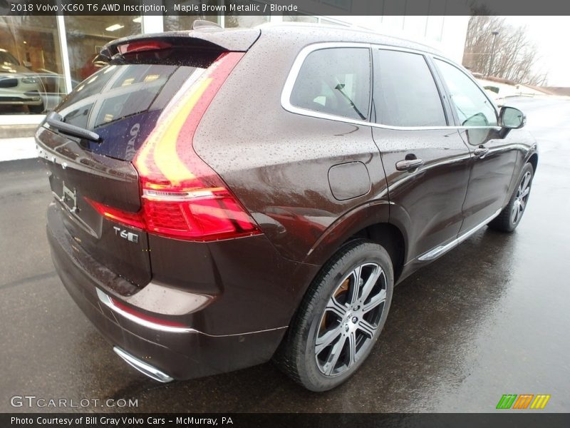 Maple Brown Metallic / Blonde 2018 Volvo XC60 T6 AWD Inscription