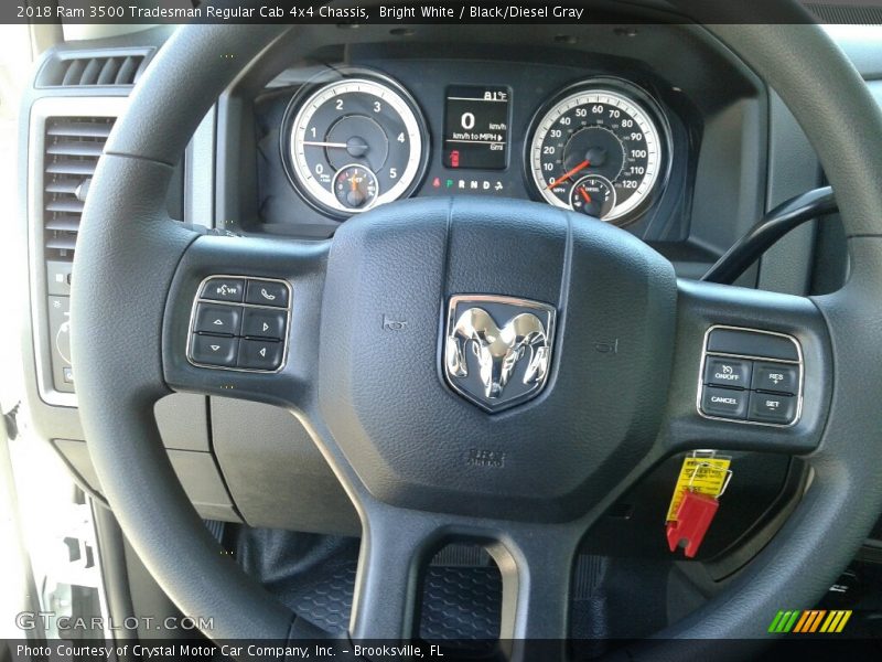 Bright White / Black/Diesel Gray 2018 Ram 3500 Tradesman Regular Cab 4x4 Chassis