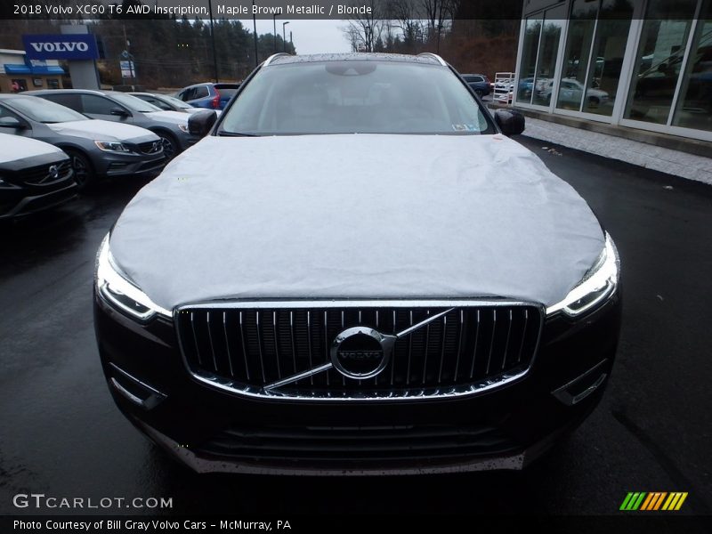 Maple Brown Metallic / Blonde 2018 Volvo XC60 T6 AWD Inscription