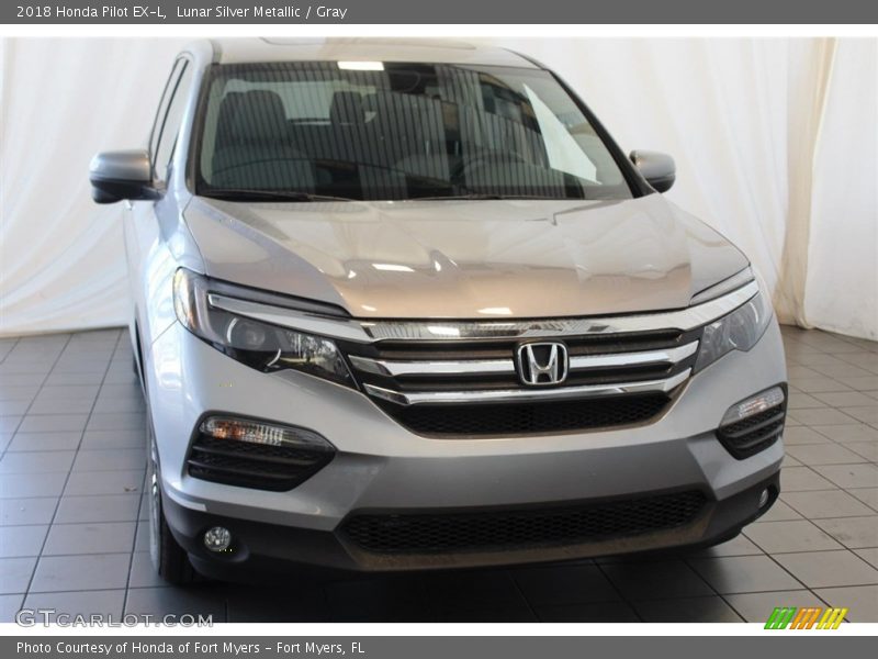 Lunar Silver Metallic / Gray 2018 Honda Pilot EX-L