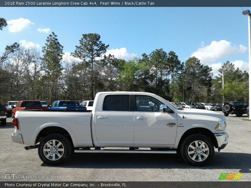 Pearl White / Black/Cattle Tan 2018 Ram 2500 Laramie Longhorn Crew Cab 4x4