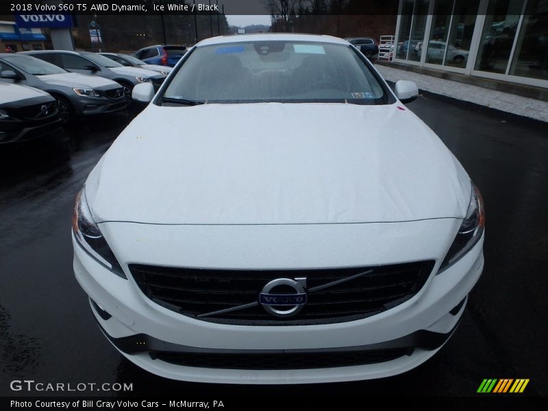 Ice White / Black 2018 Volvo S60 T5 AWD Dynamic