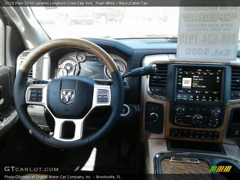 Pearl White / Black/Cattle Tan 2018 Ram 2500 Laramie Longhorn Crew Cab 4x4