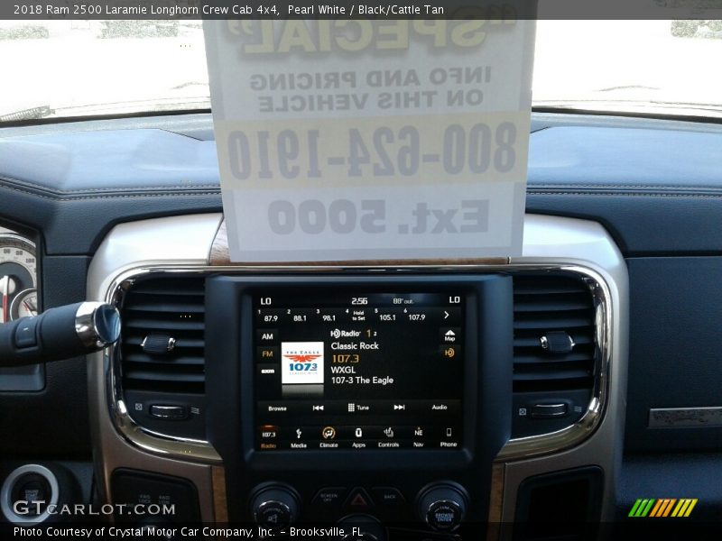 Pearl White / Black/Cattle Tan 2018 Ram 2500 Laramie Longhorn Crew Cab 4x4