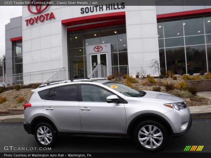 Classic Silver Metallic / Ash 2015 Toyota RAV4 Limited AWD