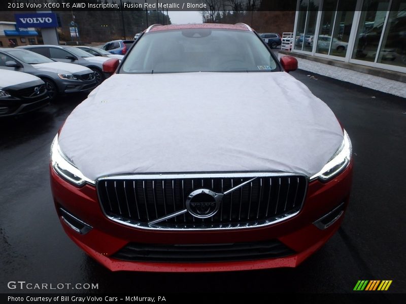 Fusion Red Metallic / Blonde 2018 Volvo XC60 T6 AWD Inscription