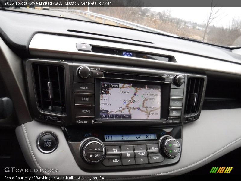 Classic Silver Metallic / Ash 2015 Toyota RAV4 Limited AWD