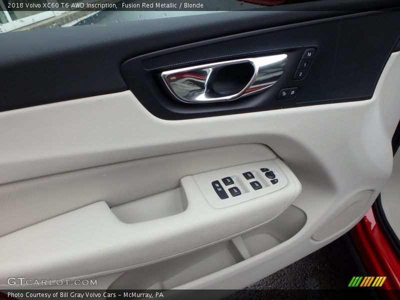 Fusion Red Metallic / Blonde 2018 Volvo XC60 T6 AWD Inscription