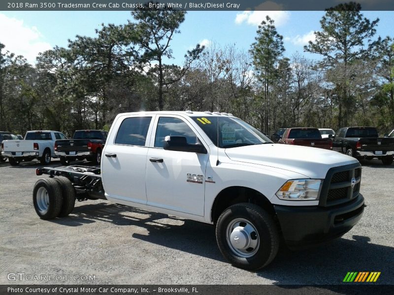Bright White / Black/Diesel Gray 2018 Ram 3500 Tradesman Crew Cab Chassis