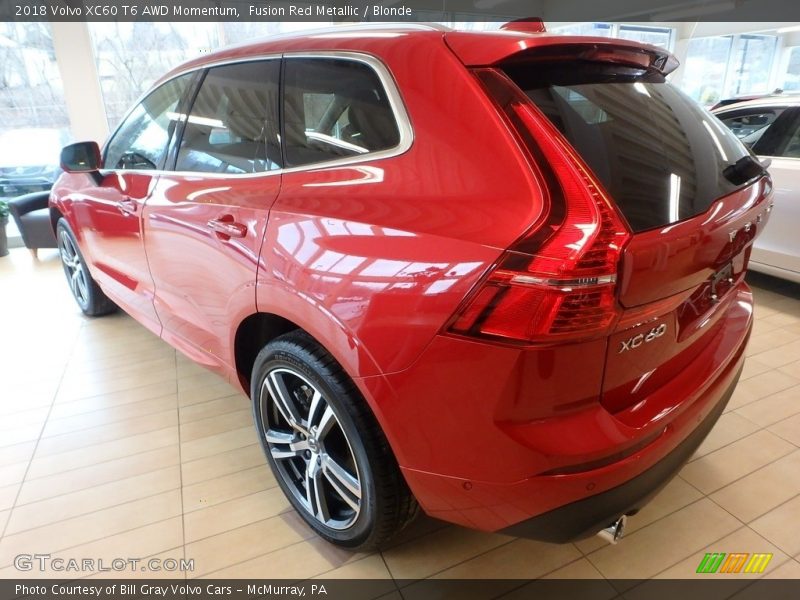 Fusion Red Metallic / Blonde 2018 Volvo XC60 T6 AWD Momentum